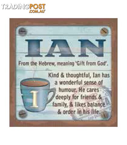 Personalised Cuppa Coasters - Ian