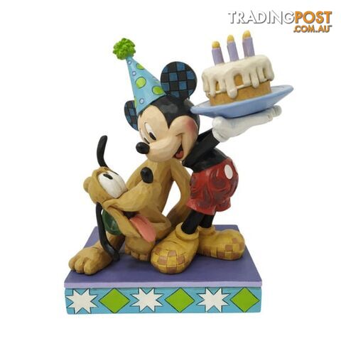Disney Traditions - 16cm/6.2" Pluto 90th Birthday with Mickey - Disney Traditions - 028399241736