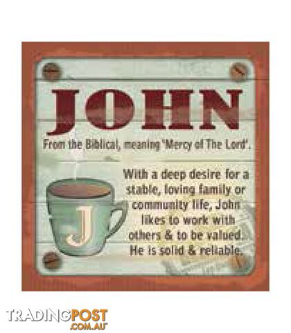 Personalised Cuppa Coasters - John