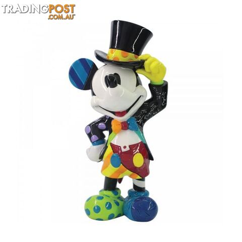 Disney by Britto - Mickey Mouse Figurine With Top Hat - Enesco - 028399219575