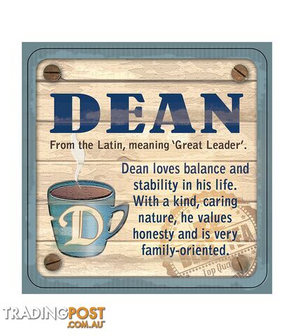 Personalised Cuppa Coasters - Dean