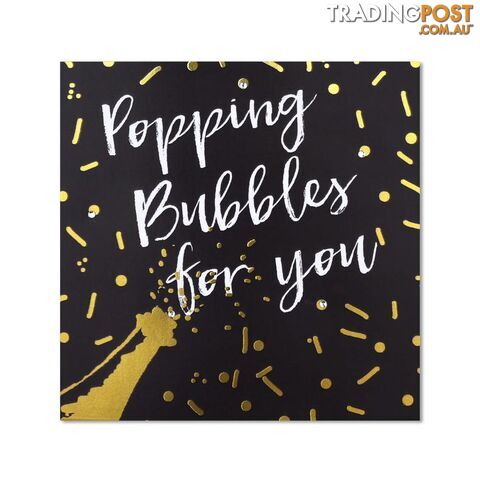Classic Piano Congratulations Card - "popping bubbles for you" - 5022054293424