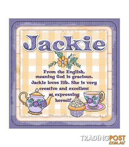 Personalised Cuppa Coasters - Jackie