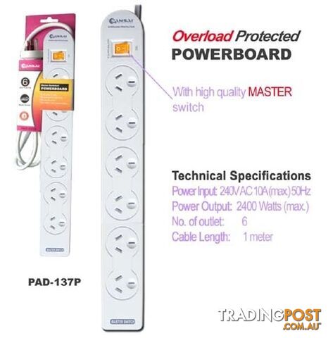 SANSAI 6-Way Power Board