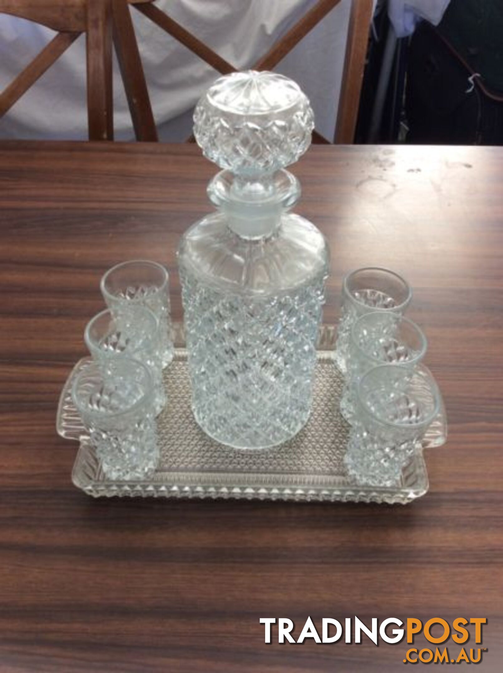 Antique crystal glass set