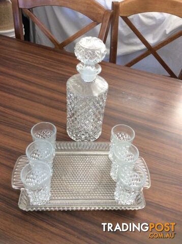 Antique crystal glass set