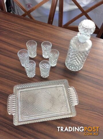 Antique crystal glass set