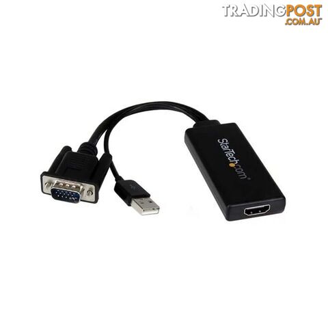 StarTech VGA to HDMI Adapter with USB Audio Power Portable VGA to HDMI Converter