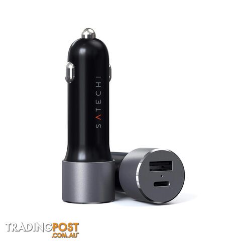 Satechi 72W USB-C PD Car Charger - Space Grey ST-TCPDCCM