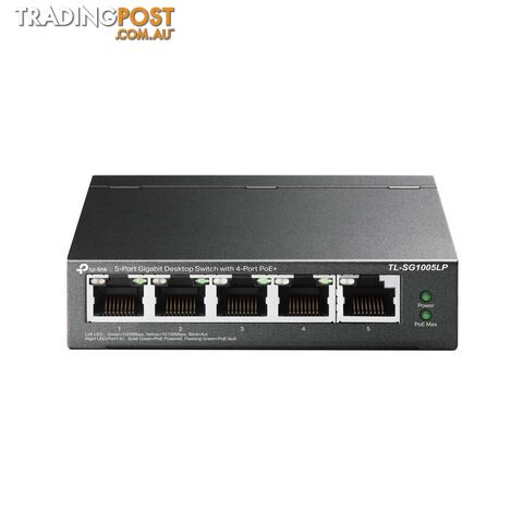 TP-Link TL-SG1005LP 5-Port Gigabit Desktop Switch with 4-Port PoE+