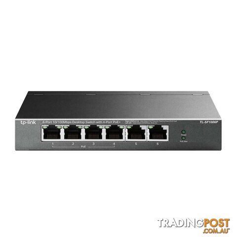 TP-Link TL-SF1006P 6-Port 10/100Mbps Desktop Switch with 4-Port PoE+
