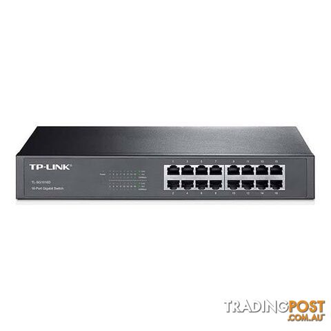 TP-Link TL-SG1016D 16-Port Gigabit Desktop / Rackmount Switch - Metal Housing