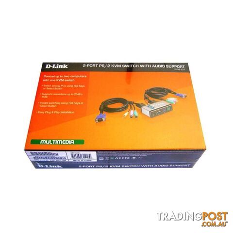 D-Link 2-Port PS2 Keyboard-Video-Mouse Switch with Audio - photo 4 of 4