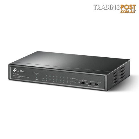 TP-Link TL-SF1009P 9-Port 10/100Mbps Desktop Switch with 8-Port PoE+ - photo 2 of 3
