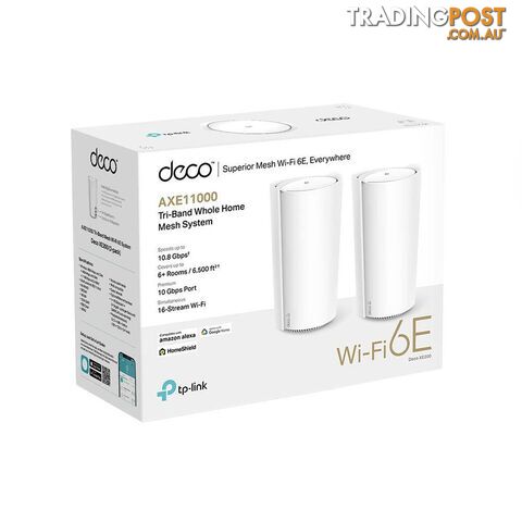 TP-Link Deco XE200(2-pack) AXE11000 Whole Home Mesh Wi-Fi 6E System - photo 4 of 4