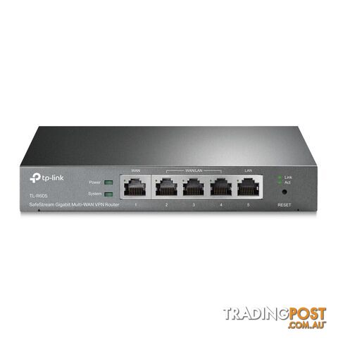TP-Link TL-ER605 SafeStream Gigabit Multi-WAN VPN Router Up to 4 WAN Intelligent Load Balance