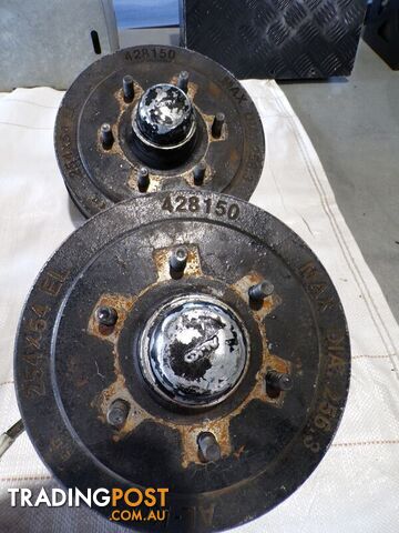 ALKO PARALLEL 6 STUD LANDCRUISER HUB DRUM WITH BACKING PLATE