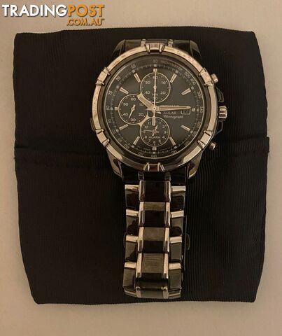 Genuine, Authentic Seiko Solar Chronograph 100M Watch