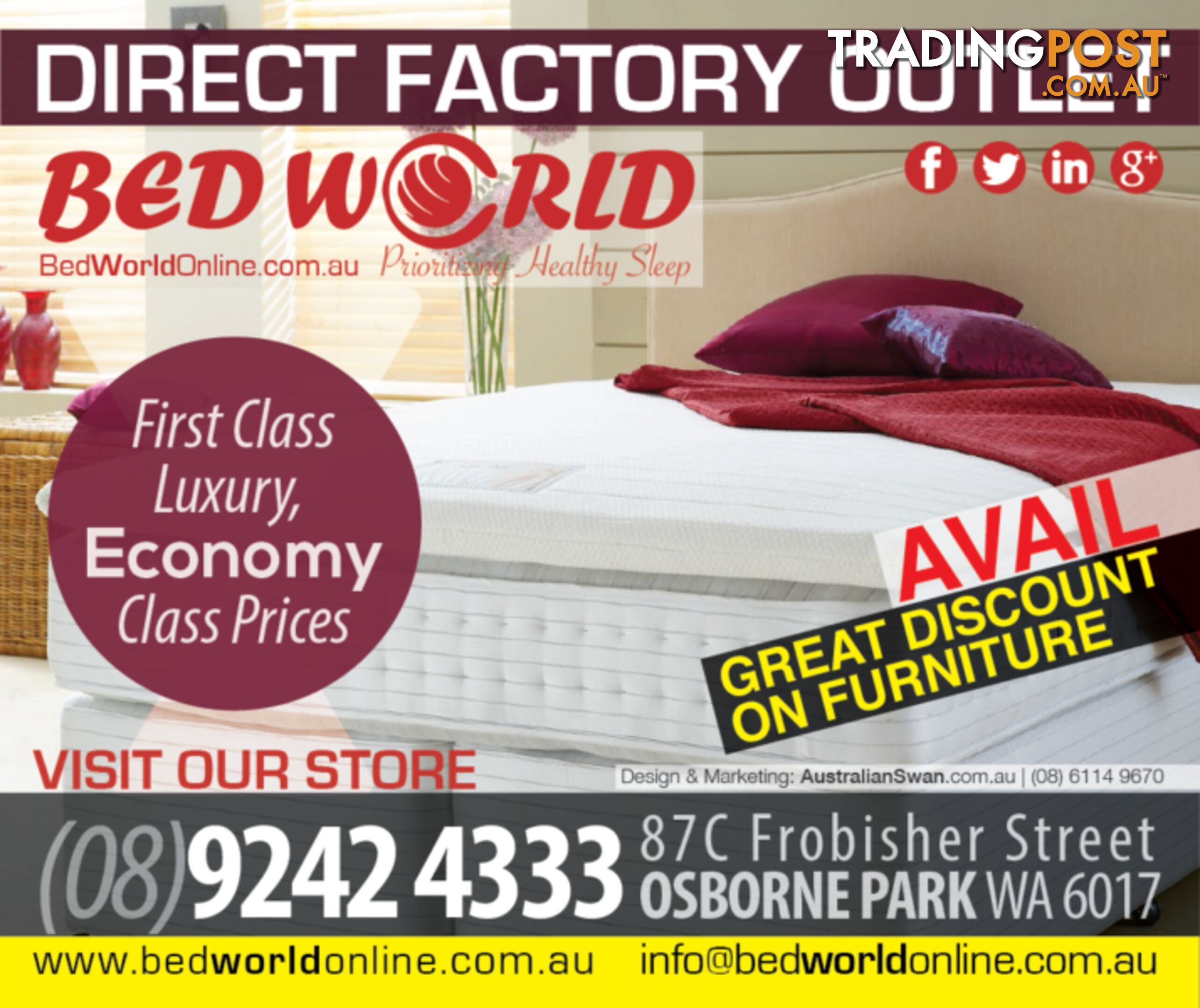 QUEEN LATEX DUAL SPRING MATTRESS- BRAND NEW