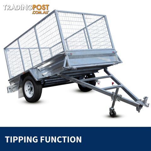 New 8x5 Full Welded Galvanised Box Trailer with 900mm Cage