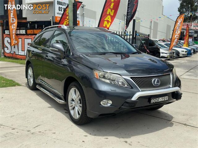 2009 LEXUS RX450H SPORTSLUXURY GYL15R 4D WAGON