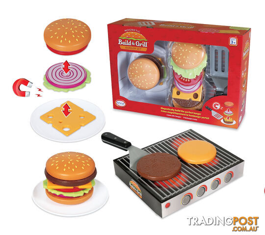 Magnetic Build & Grill Burger Set - Popular Playthings