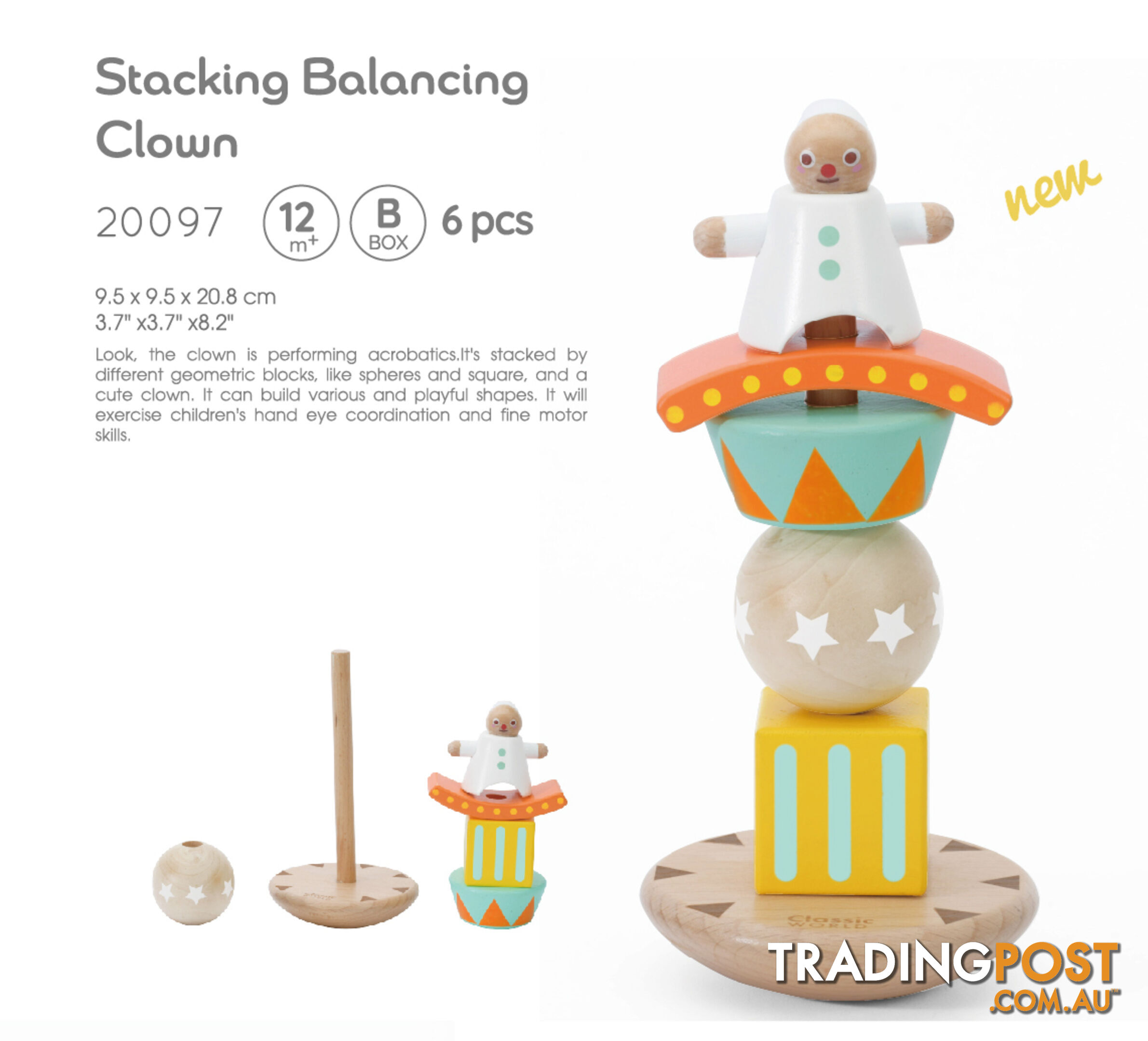 Stacking Balancing Clown - Classic World