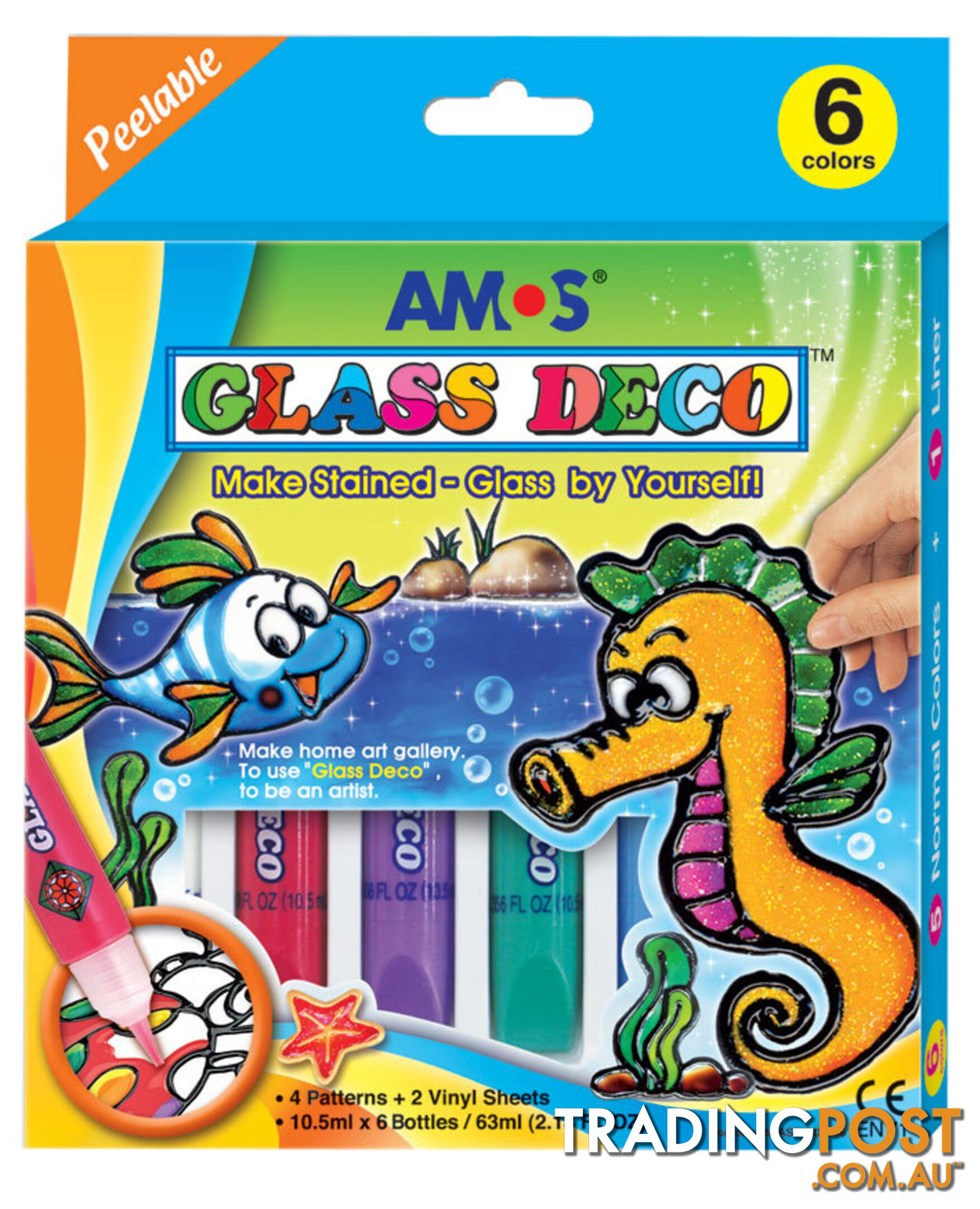 AMOS - Glass Deco 10.5ml 6 colour - Amos - 8802946500161