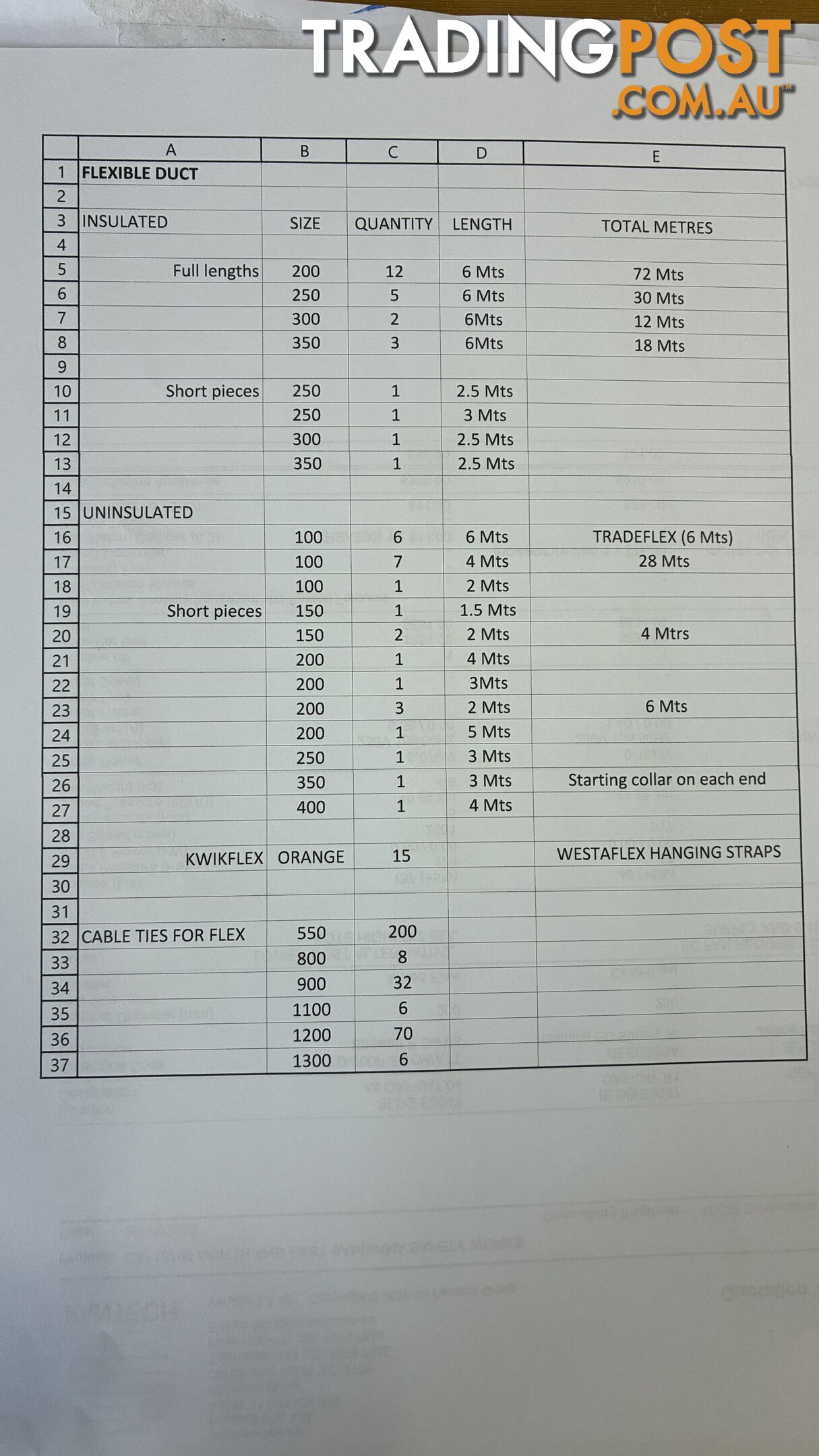 Airconditioning registers and cushion boxes