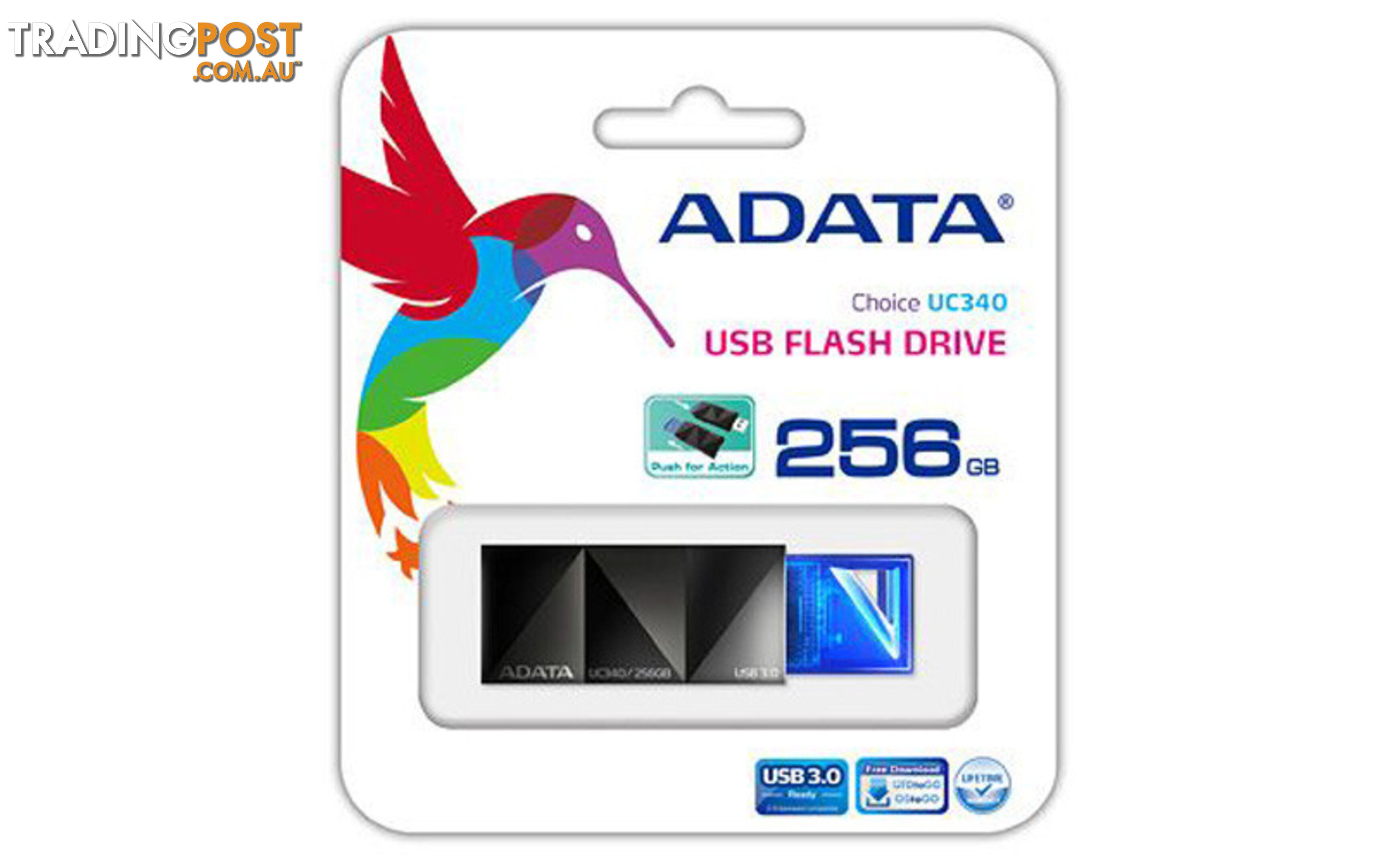 256GB ADATA AUC340 BLUE FLASH DRIVE