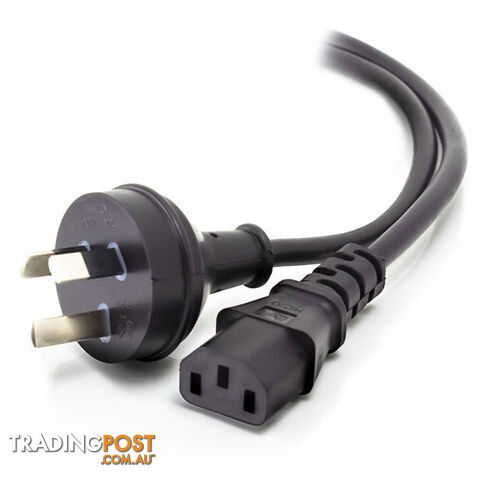 Alogic MF-3PC13-0.5 0.5m Aus 3Pin Mains Plug to IEC C13 - Male to FeMale - Alogic - 9319866018090 - MF-3PC13-0.5