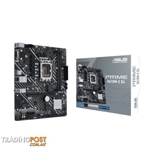 ASUS PRIME H610M-E D4 LGA1700 mATX DDR4 Motherboard - ASUS - 4711081514787 - PRIME H610M-E D4