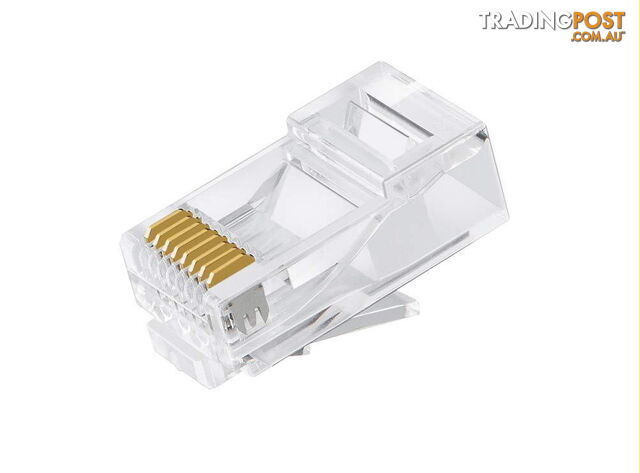 Astrotek ATP-8P8C-6 CAT6 UTP -RJ45 Connector 8P8C Network Plug 3 Prong Blade 3U"...