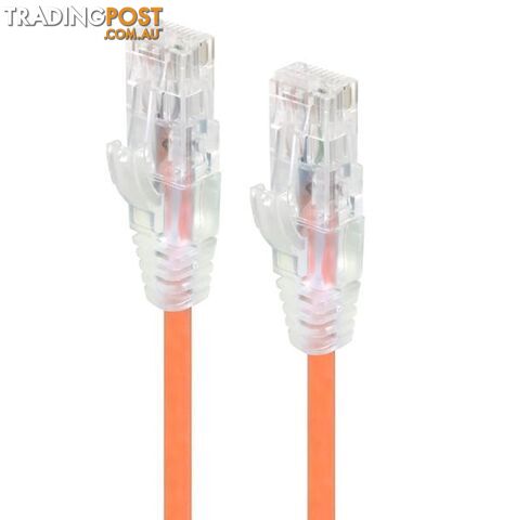 Alogic C6S-1.5ORN 1.5m Orange Ultra Slim Cat6 Network Cable UTP 28AWG - Alogic - 9350784011480 - C6S-1.5ORN