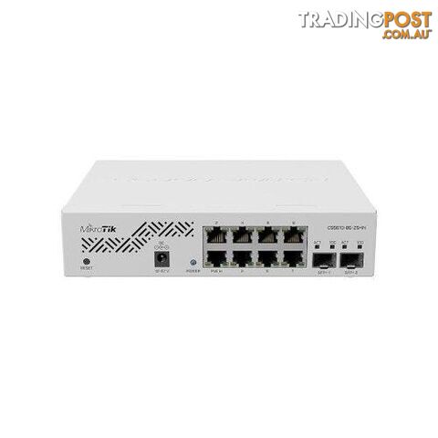 Mikrotik CSS610-8G-2S+IN Cloud Smart Switch 2SPP+ and SwitchOS - Mikrotik - 686162100217 - CSS610-8G-2S+IN