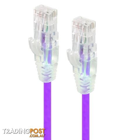 Alogic C6S-03PUR 3m Purple Ultra Slim Cat6 Network Cable UTP 28AWG - Alogic - 9350784011572 - C6S-03PUR