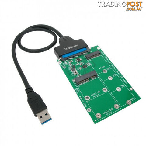 Simplecom SA221 2.5" M.2/mSATA SSD to USB3.0 Adapter - Simplecom - 883416272212 - SA221