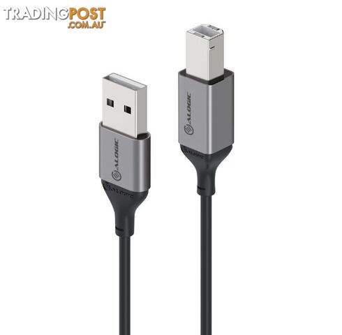 Alogic U25ABRBK 5m Ultra USB2.0 USB-A (Male) to USB-B (Male) Cable - Alogic - 9350784016348 - U25ABRBK
