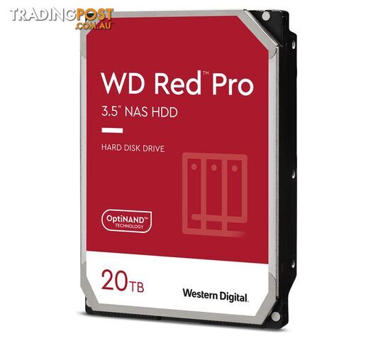 WD WD201KFGX Red Pro 20TB 3.5" SATA3 7200RPM NAS HDD - WD - 10718037894161 - WD201KFGX