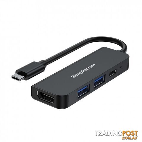 Simplecom CH540 USB-C 4 in 1 Multiport Adapter Hub USB 3.0 HDMI 4K PD -...