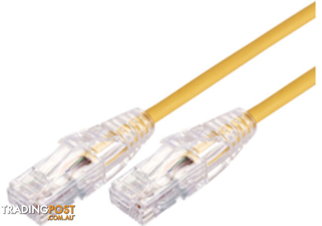 Comsol UTP-.5-C6A-UT-YEL 0.5m RJ45 Cat 6A Ultra Thin Patch Cable - Yellow -...