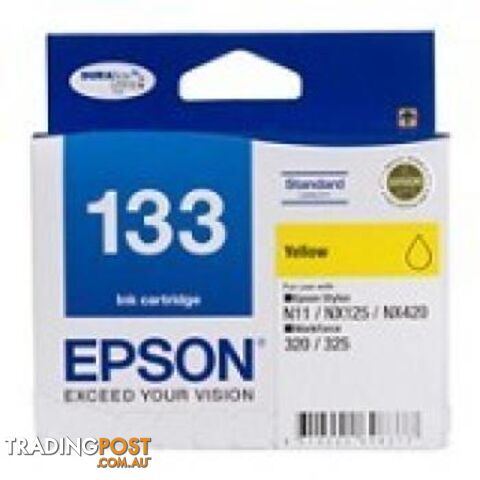 Epson C13T133492 133 Standard Capacity Yellow Ink Cartridge - Epson - 9314020608377 - C13T133492