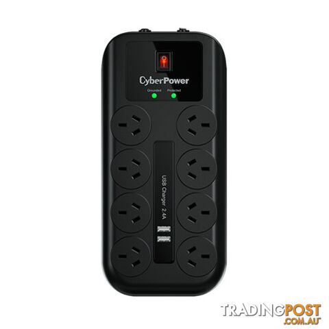 CyberPower 8 Port Surge Protector CPSURGE08USB-ANZ - CyberPower - 4712856272314 - CPSURGE08USB-ANZ