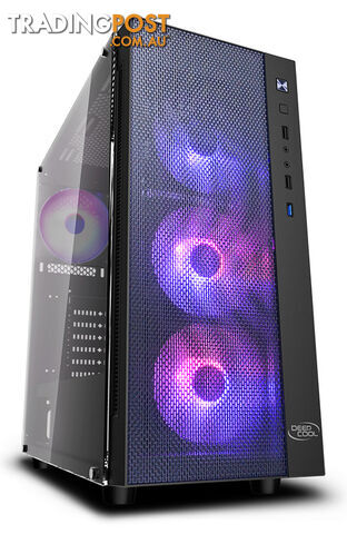 Deepcool DP-ATX-MATREXX55-MESH-AR-4F Black Matrexx 55 Mesh ADD-RGB 4F Mid Tower Chassis - Deepcool - 6933412714149 - DP-ATX-MATREXX55-MESH-AR-4F