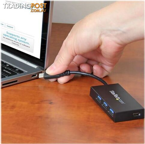 StarTech HB30C3A1CFB 4 Port USB 3.0 Hub - Portable USB-C Hub - StarTech - 065030862677 - HB30C3A1CFB - photo 2 of 2