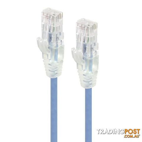 Alogic C6S-01BLUR 1m Blue Ultra Slim Cat6 Network Cable - Series Alpha - Alogic - 9350784012746 - C6S-01BLUR