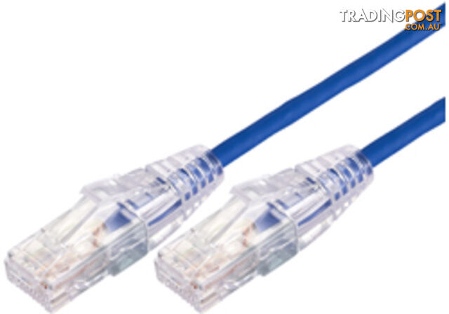 Comsol UTP-03-C6A-UT-BLU 3m RJ45 Cat 6A Ultra Thin Patch Cable - Blue - Comsol -...