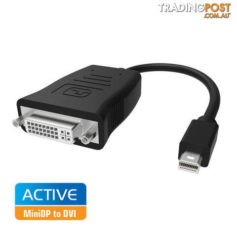 Simplecom DA102 Active MiniDP to DVI Adapter 4K UHD (Thunderbolt and Eyefinity Compatible) - Simplecom - 9350414001270 - DA102
