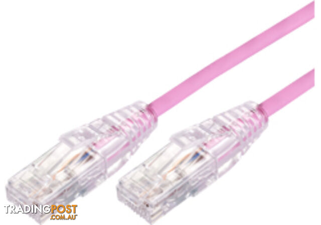 Comsol UTP-.5-C6A-UT-PNK 0.5m RJ45 Cat 6A Ultra Thin Patch Cable - Pink - Comsol - 9332902018083 - UTP-.5-C6A-UT-PNK