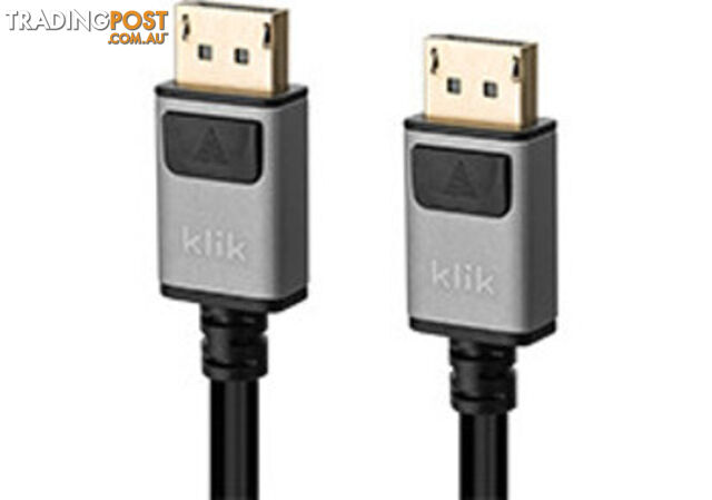 Klik KDPM015 1.5mtr DisplayPort Male to DisplayPort Male Cable v1.4 - Klik - 9332902019738 - KDPM015